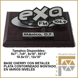 Placa grabada con laser
