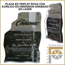 Placa Grabada con Laser